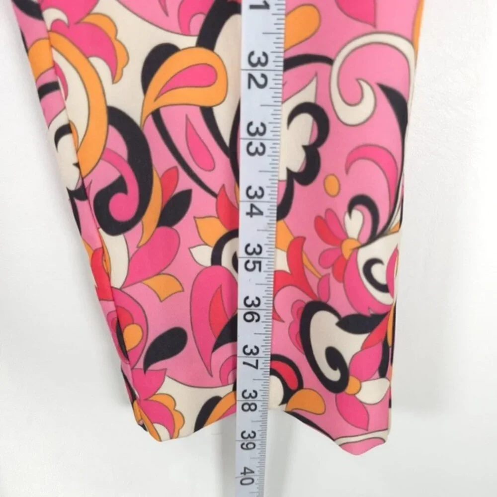 NWT ZARA Paisley Floral Straight Leg High Waist Pants 1478/935 Size‎ XS